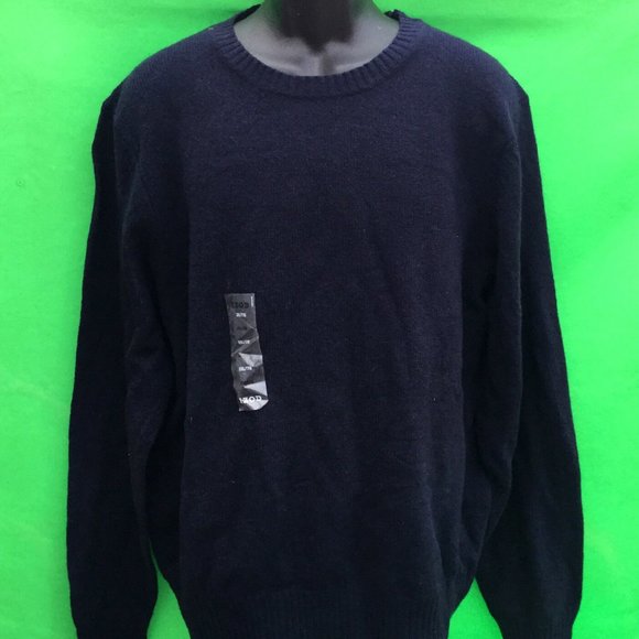 NWT IZOD youth junior men's navy color 75% wool blend sweater junior's size--XXL - Picture 4 of 4